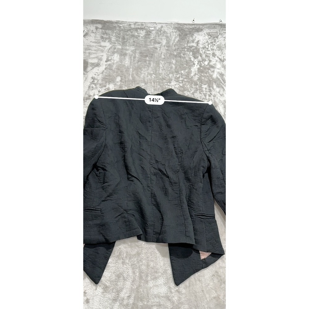 H&M Open Blazer Women's Size 8 Black Lined Lightweight Long Sleeve EUC - Picture 6 of 8
